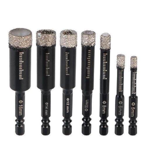 Hexagonal Shank Drill 5/6/8/10/12/16mm Brazed Dry Drill Bit
