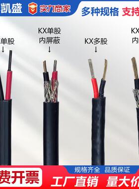 厂家直供国标镍硅KX测温线延长耐高温线KXP耐高温带屏蔽测温导线
