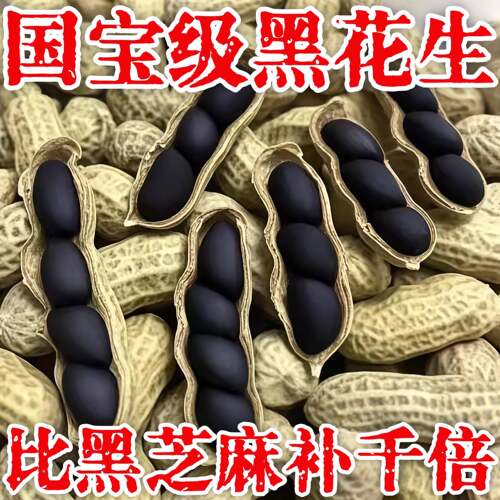 2026新货云南特产富硒黑花生带壳黑花生紫衣花生黑衣新货营养丰富
