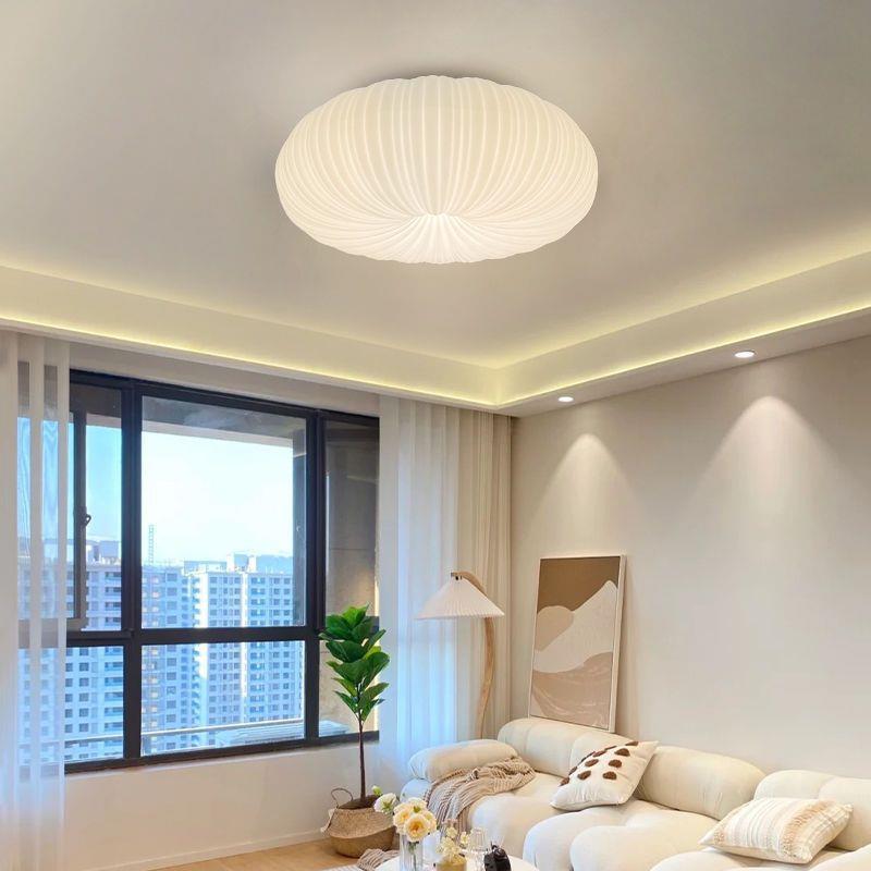 奶油风led卧室吸顶灯现代简约甜甜圈南瓜灯创意书房儿童房间灯具