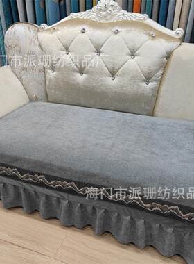 新款直销半成品复合沙发垫布料 四季纯色亚麻沙发套面料椅子垫防