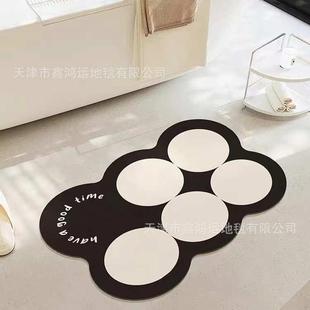 浴室卫生间简约现代吸水地垫防滑家用进门门口脚垫厕所洗手间地毯