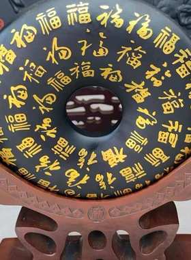 泰山墨玉平安扣墨玉石敢当玉石摆件家用客厅办公室乔迁工艺装饰