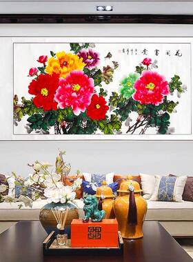 手绘富贵牡丹图国画 画手工真迹字画 画花开 富贵客厅横幅装饰画