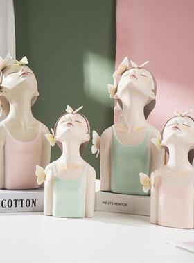 ins风 可爱仰望天使女孩树脂人物客厅卧室工艺品装饰摆件生日礼物