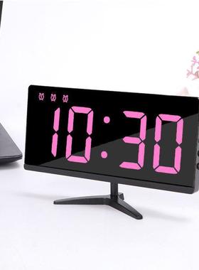 爆款创意简E约无边框电子钟克力立式钟床头RII闹LD多亚功能闹钟客