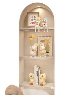 电视柜高级可爱玄关奶油治愈酒柜摆件书柜家居装饰品风高档客厅感