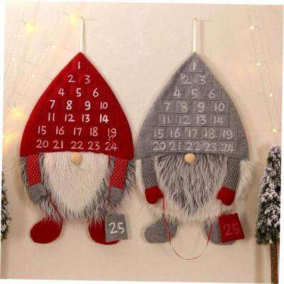 Plush Faceless Santa Advent Calendar Christmas Tree Wall