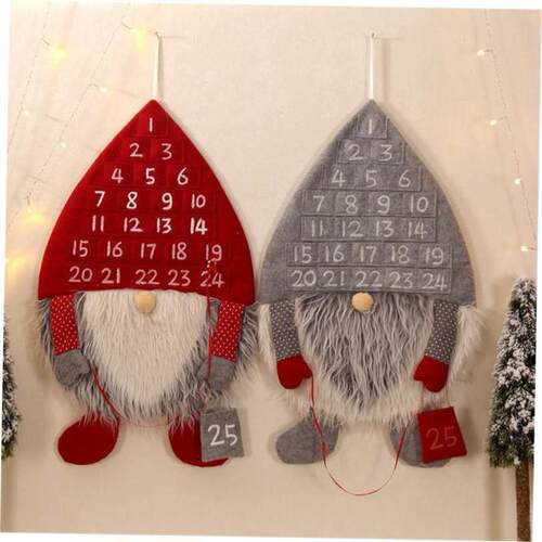 Plush Faceless Santa Advent Calendar Christmas Tree Wall