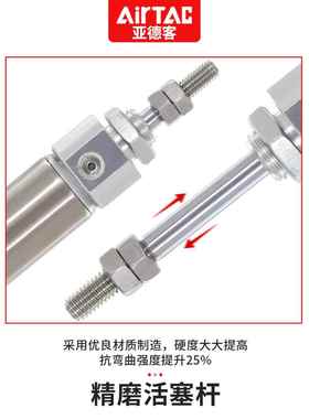 亚德客小型迷你笔型气缸PB12/16X10X15X20*25X30*50*75X100*150SU