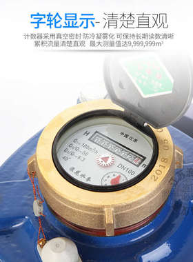LXLC水表DN80 100 150法兰水表 可拆式水表干式水表 防冻污水水表