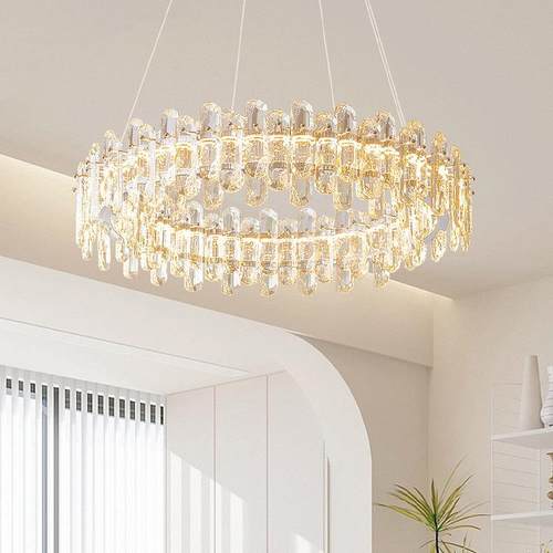 水晶吊灯客厅大厅主灯现代简约卧室餐厅中山灯具家装灯饰高级感