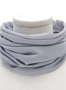 灰色男士围脖春夏薄款舒适脖套女护颈椎骑行洋气假领子护颈纹神器