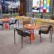 户外铁艺桌合椅组别庭院墅露天小圆桌餐090502厅奶餐茶店室外轻奢
