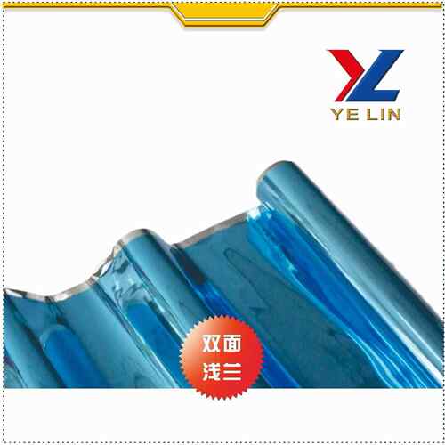 双面浅兰烫金纸 PVC 亚克力 透明胶片 双面镭射烫金纸 双面金银