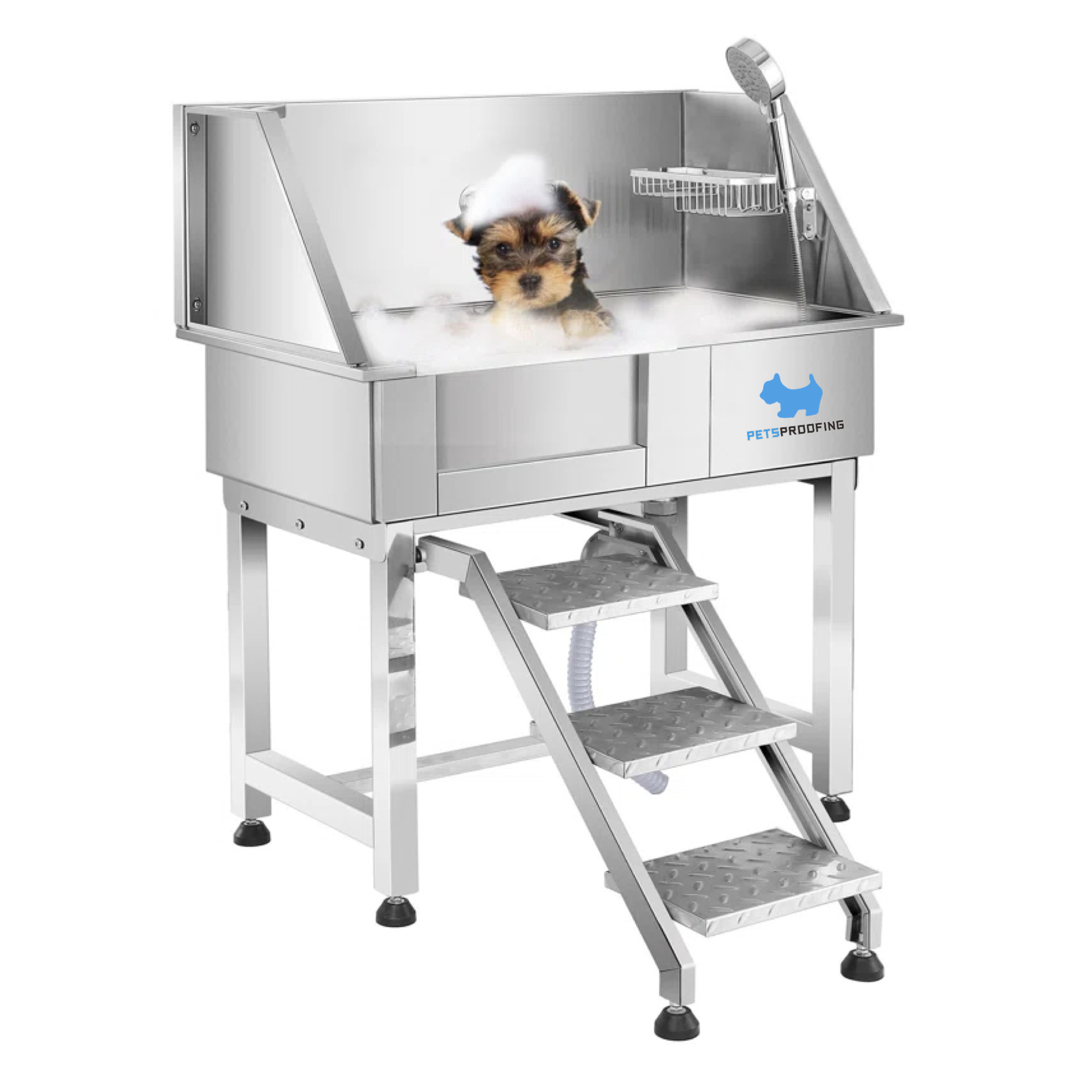 不锈钢洗狗池宠物洗澡狗池子通用加厚防滑猫狗宠物专用浴盆洗澡盆