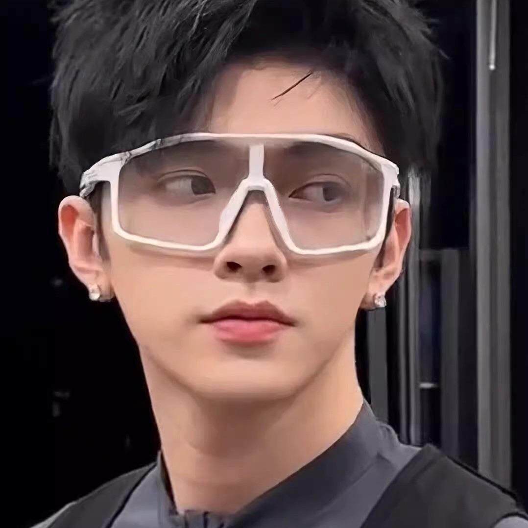 白色骑行眼镜男透明户外自行车防风沙霸气侧漏摩托镜徒步防紫外线