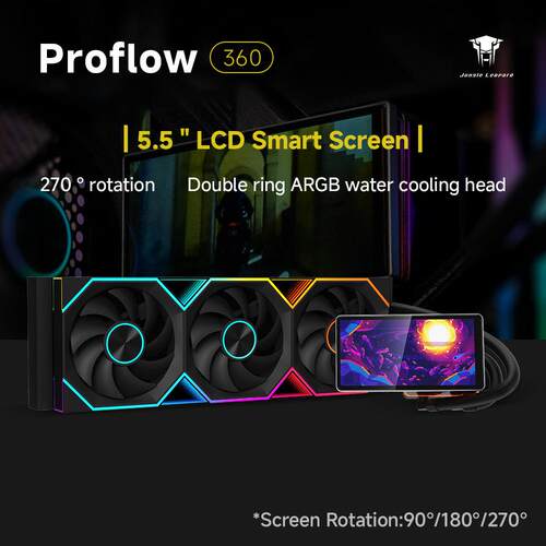 Pro Flow60水冷5.5寸LCD自定义屏幕连体ARGB风扇CPU散热器
