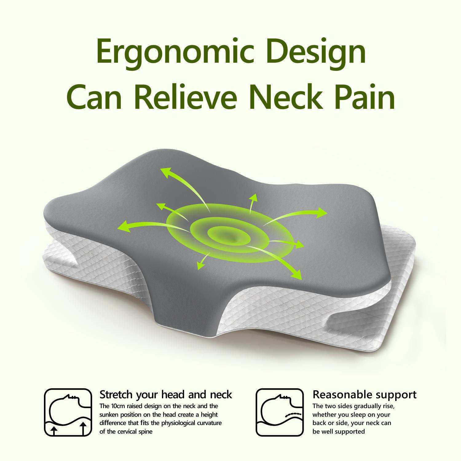 新款蝴蝶枕头护颈椎助睡眠枕人体工学枕头慢回弹记忆棉蝶形记忆枕