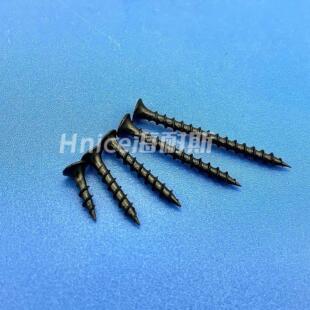 高强度黑色快牙板干壁加288硬彩锌粗牙自攻螺钉丝锌镀白木牙墙钉