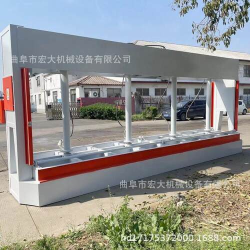 弹簧轮自动滑板冷压机 三合板压板机 纤维板材压合机