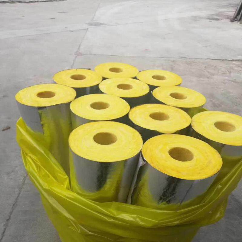 复合防火铝箔玻璃棉管防排烟管道设备泵房保温管离心隔热玻璃棉管
