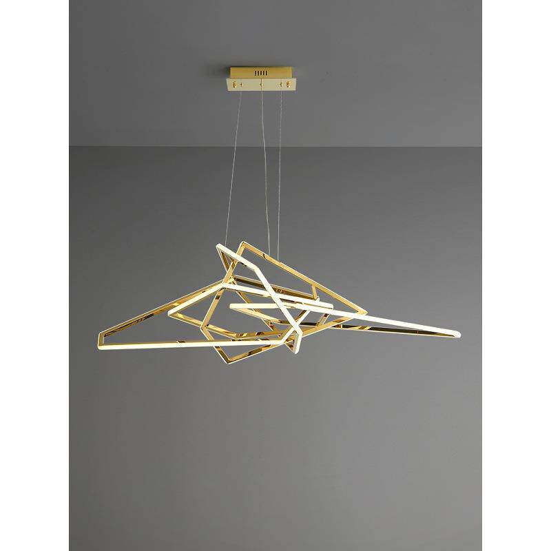 后现代餐厅吧台吊灯不锈钢LED几何异形极简艺术客厅卧室样板间灯