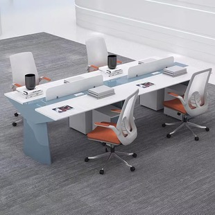 烤漆办公桌椅组合创意电脑桌简约现代屏风工作位办公室职员桌子