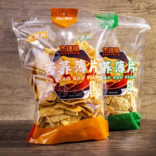 苦荞麦片薄片杰捷晟牛肉味荞麦片锅巴网红小爆款零食小吃休闲 食