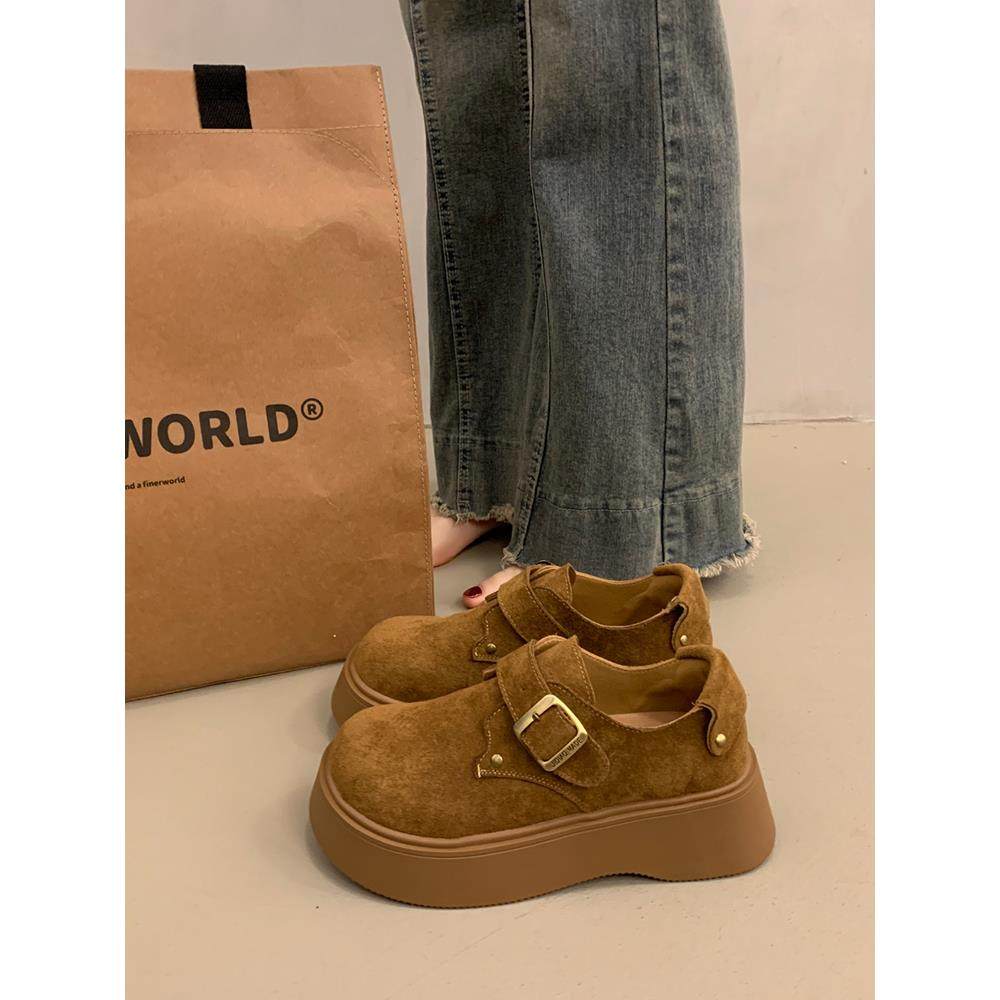 松糕厚底深口单鞋女春季勃肯鞋2026新款一脚蹬增高乐福鞋子0115w,女鞋,勃肯鞋/软木鞋,淘宝优惠券,粉丝福利购,淘宝优惠卷