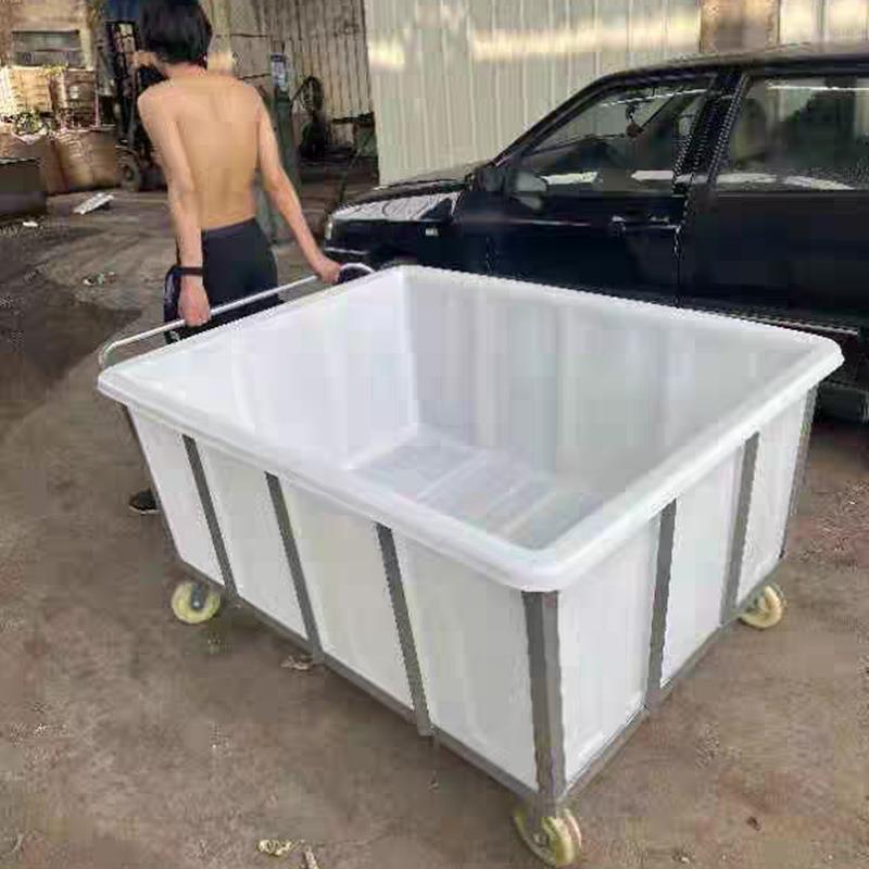 牛筋塑料印染推布车物料车落布车移动带轮子手推布草车拉水小推车