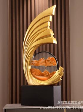 风生大流沙风水起玄沙画现流代轻奢大摆件客厅关户办公室进门入高