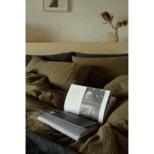 正品 直物人全件棉水洗三层纱四柔亲肤裸睡棉套纱纯色简约北软欧风