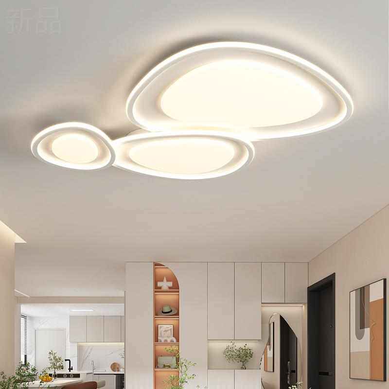 2024年新款大气客厅主灯现代简约奶油风云朵吸顶灯卧室房间LED灯,家装灯饰光源,智能吸顶灯,淘宝优惠券,粉丝福利购,淘宝优惠卷