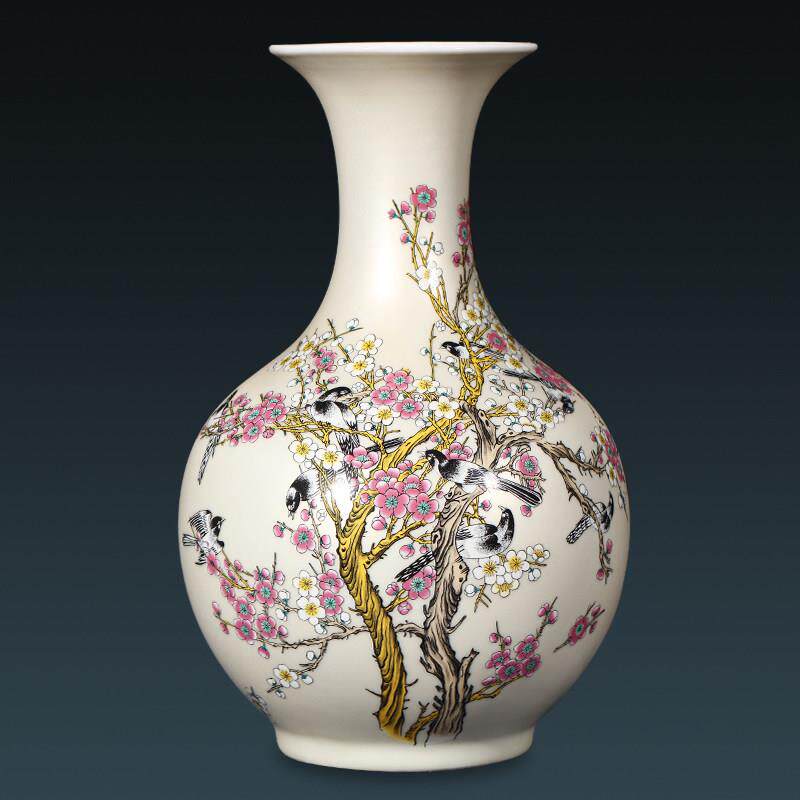 景德镇陶瓷花瓶摆件客厅插花现代中式客厅家居装饰品摆件瓷瓶子