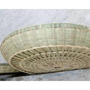 饰 竹编簸箕竹制品家用大号簸箕底部加固晾晒全竹子纯手工竹扁装