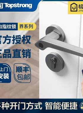顶固室内指纹锁家用木门两件式办公室卧室门宿舍房门房间锁具门锁