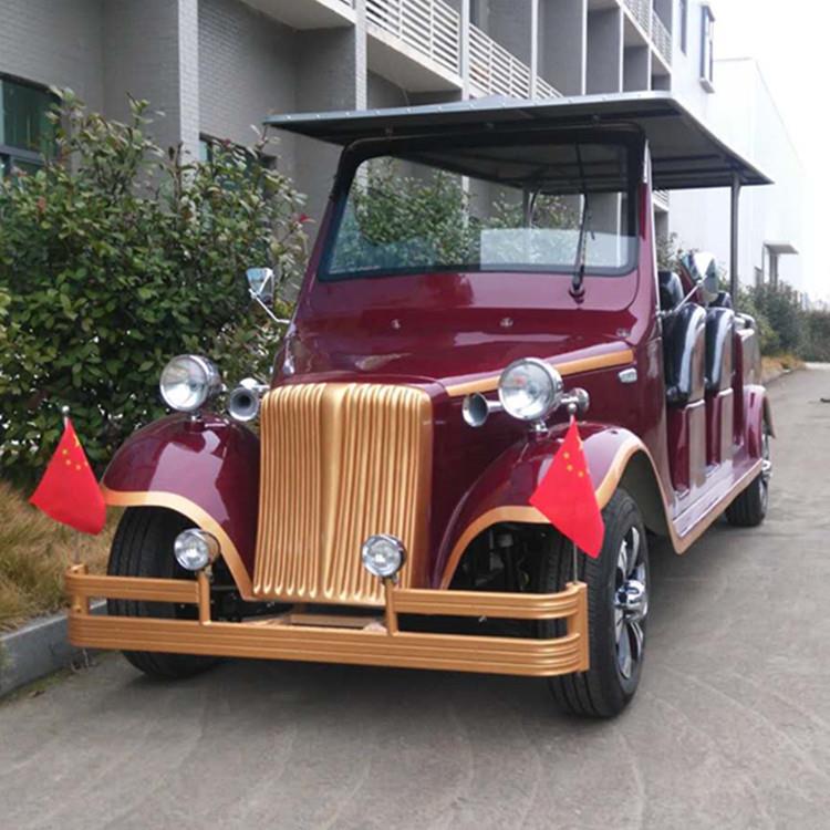 8座复古成人代步小区物业巡逻四轮无极变速燃油旅游观光车老爷车