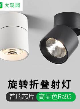 大观园明装射灯可调角度折叠洗墙灯家用背景墙小山丘吸顶筒灯406L