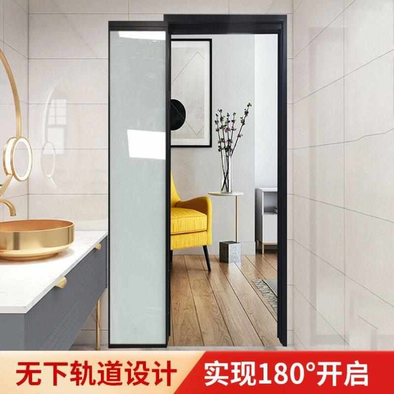 歐貝迪極窄pd門衛(wèi)生間廚房三聯(lián)動推拉門趟折門折疊門對開子母門一