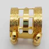 萨克斯笛头中音雕花笛头卡子萨克斯配件高音次中音金铜色