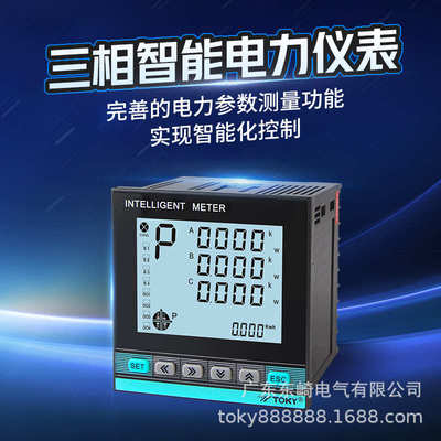 电力东厂家崎三相仪表液晶多功能表批发数显智能表电表toky功率