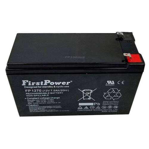 FirstPower一电蓄电池FP1270铅酸免维护12V7AH不间断UPS应急电源