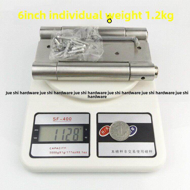 自由门 6寸不锈钢弹簧合页双向内外开铰链180度双弹 酒吧牛仔木门