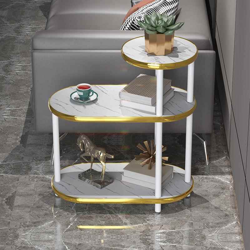 户卧室可移动沙发几几小型边岩板大理石纹边装饰客厅实木茶置C88