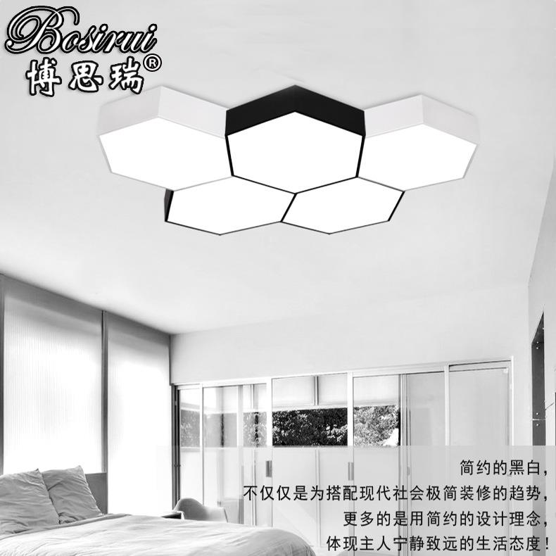 六边几何办公室形346卧客厅走蹈廊过道网咖健身房室舞室蜂巢吸顶