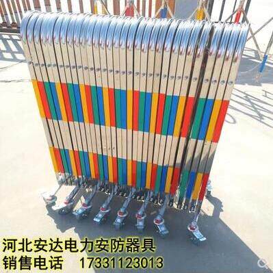 不锈钢伸缩围栏幼儿园安全围挡移动护栏道路施工户外折叠隔离栅栏