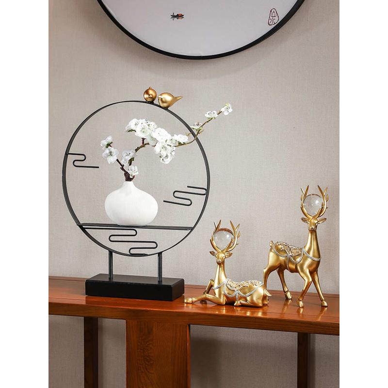 新客厅桌面摆件1vpr装饰品假山中式博古架茶室玄关家电视柜