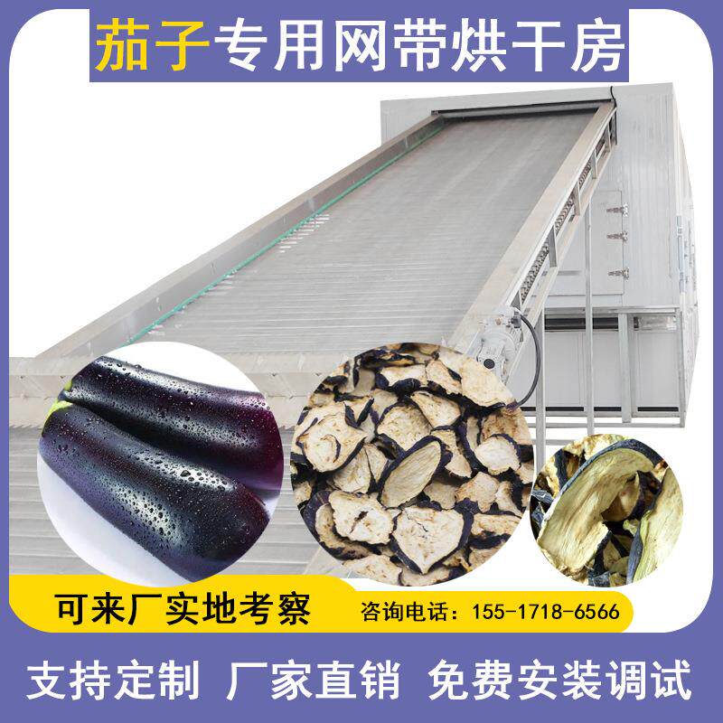 大型茄子烘干机带式茄子条茄子干货茄子丝紫茄子绿茄子烤干设备