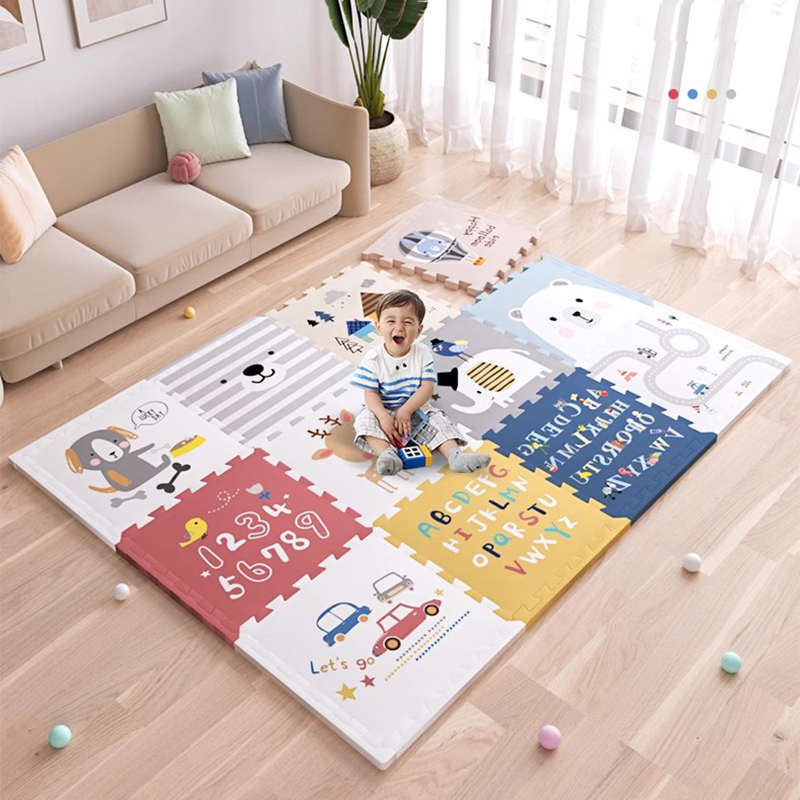 婴儿拼接爬行垫升级XPE婴幼儿童爬爬垫加厚防摔